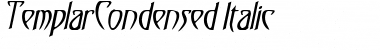 TemplarCondensed Italic Font