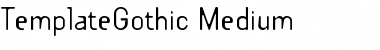 TemplateGothic Medium Font