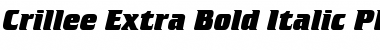 Crillee Extra Bold Italic Regular Font
