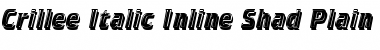 Crillee Italic Inline Shad Font