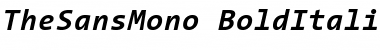 TheSansMono Bold Italic Font