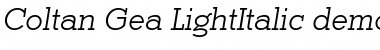 Coltan Gea Light Italic