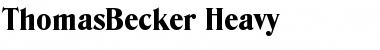 ThomasBecker-Heavy Regular Font