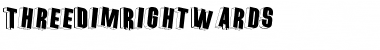 ThreeDimRightwards Regular Font