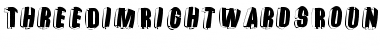 ThreeDimRightwardsRound Regular Font