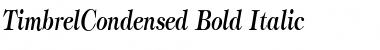 TimbrelCondensed Bold Italic