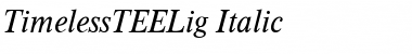 TimelessTEELig Italic Font