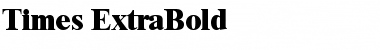 Times-ExtraBold Extra Bold Font