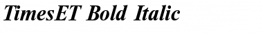 TimesET Bold Italic Font