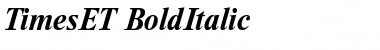 TimesET BoldItalic Font