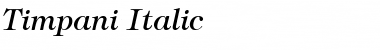 Timpani Italic Font