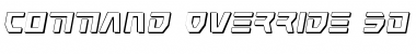 Command Override 3D Italic Font