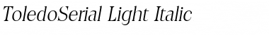 ToledoSerial-Light Italic