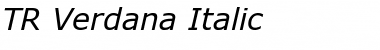 TR Verdana Italic Font