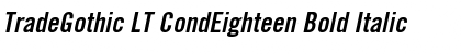 Download TradeGothic LT CondEighteen Font