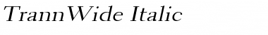 TrannWide Italic