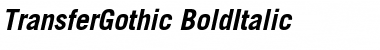 TransferGothic BoldItalic Font