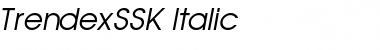 TrendexSSK Italic Font
