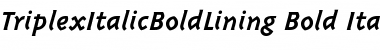 TriplexItalicBoldLining Bold Italic Font
