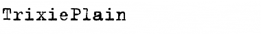 TrixiePlain Regular Font
