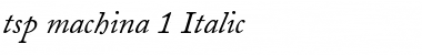 tsp machina 1 Italic