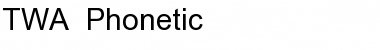TWA Phonetic Regular Font