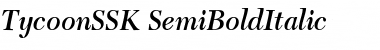TycoonSSK SemiBoldItalic Font
