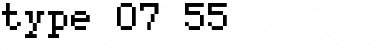 type 07_55 Regular Font