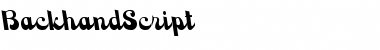 Download BackhandScript Font