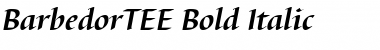 BarbedorTEE Bold Italic Font
