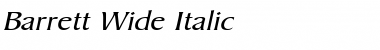Barrett Wide Italic Font