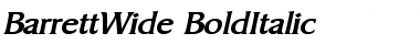 BarrettWide BoldItalic Font
