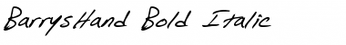 BarrysHand Bold Italic Font