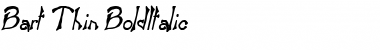 Bart Thin BoldItalic Font