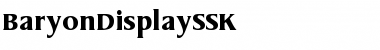 BaryonDisplaySSK Regular Font