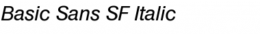 Basic Sans SF Italic