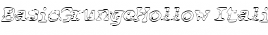 BasicGrungeHollow Font