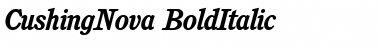 CushingNova BoldItalic Font