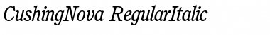 CushingNova RegularItalic Font