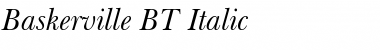 Baskerville BT Italic Font