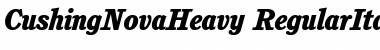 CushingNovaHeavy Font CushingNovaHeavy Font