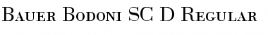 Bauer Bodoni SC D Regular Font