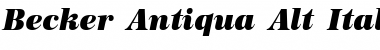 Becker Antiqua Alt Italic