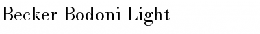 Becker Bodoni Light Regular Font