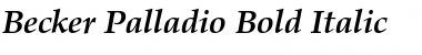 Becker Palladio Bold Italic Font