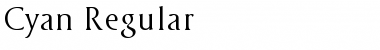 Cyan Regular Font