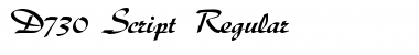 D730-Script Font