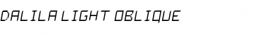 Dalila Light Oblique Regular Font