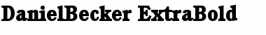 DanielBecker-ExtraBold Regular Font