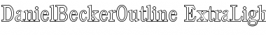 DanielBeckerOutline-ExtraLight Regular Font